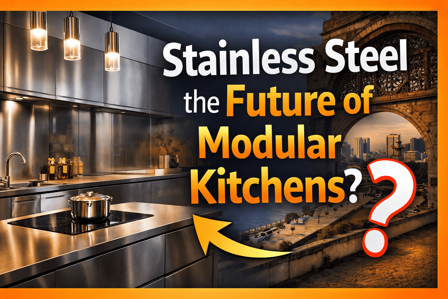 Best stainless steel modular kitchen design by Concepts Redefined in Ahmedabad.