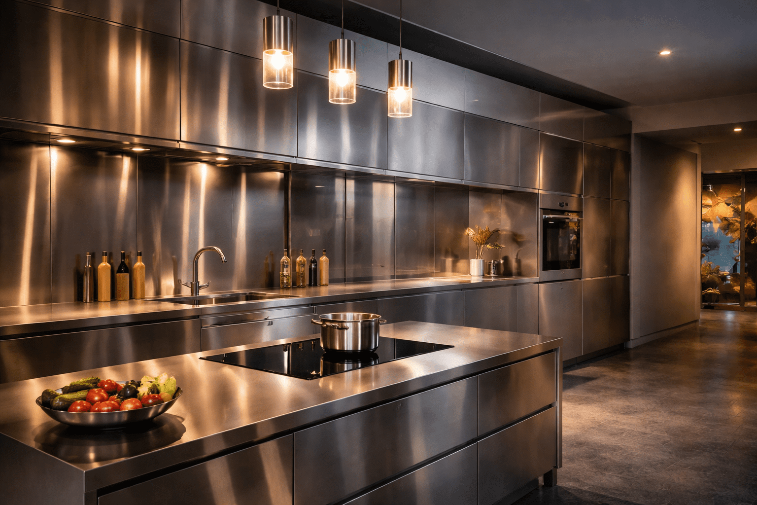 Best stainless steel modular kitchen design by Concepts Redefined in Ahmedabad.